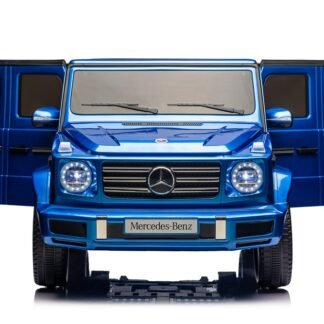 COCHE INFANTIL Mercedes-Benz G500 12v, asiento cuero, RUEDAS de goma, 4 motores AZUL  INDA400-AC-XMX627